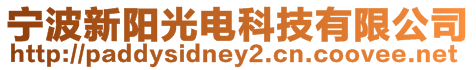 寧波新陽光電科技有限公司