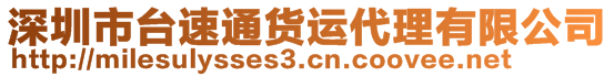 深圳市臺速通貨運(yùn)代理有限公司