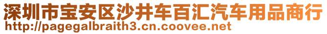 深圳市寶安區(qū)沙井車百匯汽車用品商行