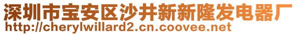 深圳市寶安區(qū)沙井新新隆發(fā)電器廠