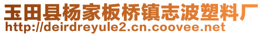 玉田縣楊家板橋鎮(zhèn)志波塑料廠