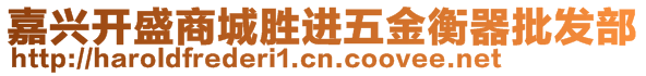 嘉興開盛商城勝進(jìn)五金衡器批發(fā)部