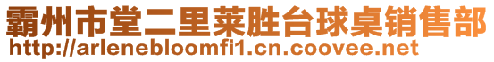 霸州市堂二里萊勝臺(tái)球桌銷售部