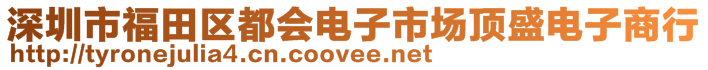 深圳市福田區(qū)都會電子市場頂盛電子商行