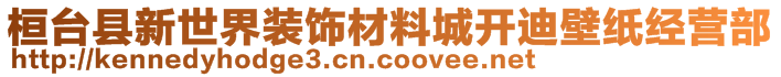 桓臺縣新世界裝飾材料城開迪壁紙經(jīng)營部