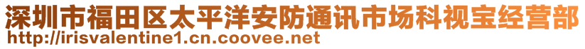 深圳市福田區(qū)太平洋安防通訊市場科視寶經(jīng)營部