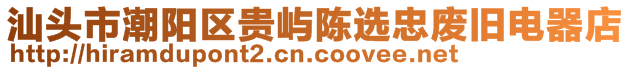 汕頭市潮陽區(qū)貴嶼陳選忠廢舊電器店