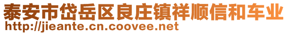 泰安市岱岳區(qū)良莊鎮(zhèn)祥順信和車(chē)業(yè)