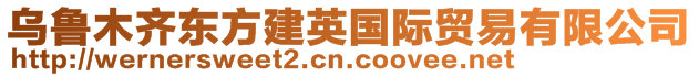 烏魯木齊東方建英國際貿(mào)易有限公司