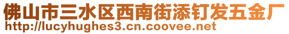 佛山市三水區(qū)西南街添釘發(fā)五金廠