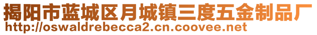 揭陽(yáng)市藍(lán)城區(qū)月城鎮(zhèn)三度五金制品廠