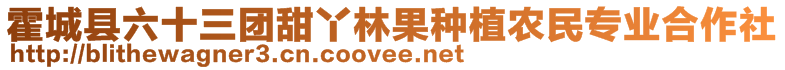 霍城县六十三团甜丫林果种植农民专业合作社