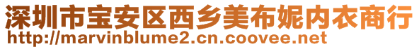 深圳市寶安區(qū)西鄉(xiāng)美布妮內(nèi)衣商行