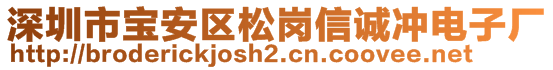 深圳市寶安區(qū)松崗信誠(chéng)沖電子廠