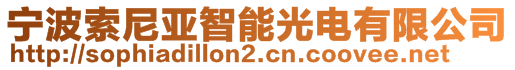 寧波索尼亞智能光電有限公司