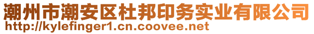 潮州市潮安區(qū)杜邦印務(wù)實(shí)業(yè)有限公司