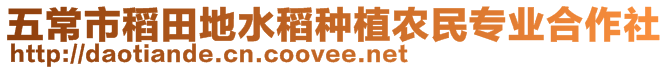 五常市稻田地水稻種植農民專業合作社