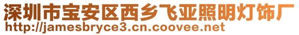 深圳市寶安區(qū)西鄉(xiāng)飛亞照明燈飾廠