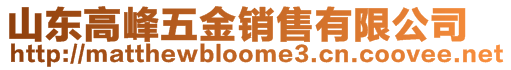 山東高峰五金銷售有限公司