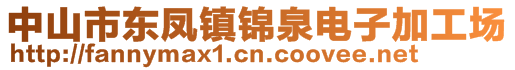 中山市東鳳鎮(zhèn)錦泉電子加工場(chǎng)