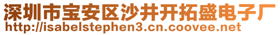 深圳市宝安区沙井开拓盛电子厂