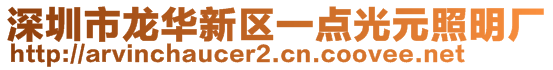 深圳市龍華新區(qū)一點光元照明廠