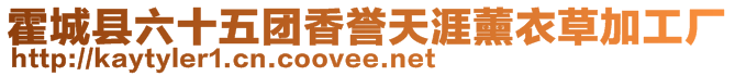 霍城縣六十五團(tuán)香譽(yù)天涯薰衣草加工廠