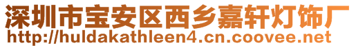 深圳市宝安区西乡嘉轩灯饰厂