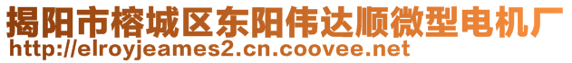 揭陽市榕城區(qū)東陽偉達(dá)順微型電機(jī)廠