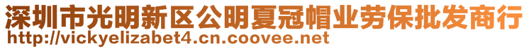 深圳市光明新區(qū)公明夏冠帽業(yè)勞保批發(fā)商行