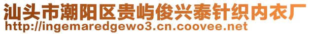 汕頭市潮陽(yáng)區(qū)貴嶼俊興泰針織內(nèi)衣廠