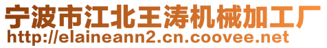 寧波市江北王濤機械加工廠
