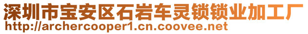 深圳市寶安區(qū)石巖車靈鎖鎖業(yè)加工廠