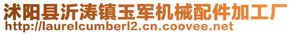 沭陽縣沂濤鎮玉軍機械配件加工廠