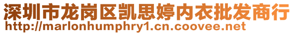 深圳市龍崗區凱思婷內衣批發商行
