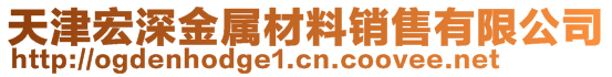 天津宏深金屬材料銷售有限公司