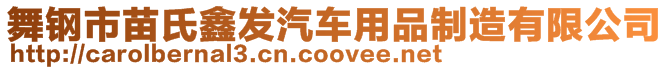 舞鋼市苗氏鑫發(fā)汽車用品制造有限公司