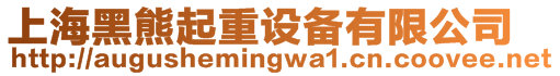 上海黑熊起重設備有限公司