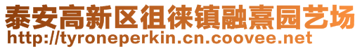 泰安高新区徂徕镇融熹园艺场