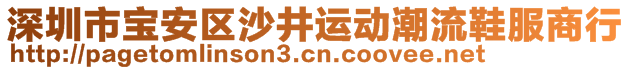 深圳市寶安區(qū)沙井運(yùn)動潮流鞋服商行