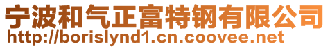 寧波和氣正富特鋼有限公司