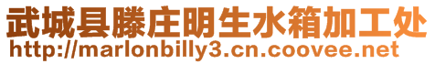 武城縣滕莊明生水箱加工處