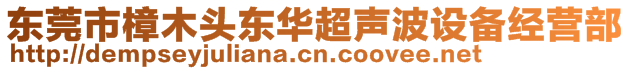 東莞市樟木頭東華超聲波設(shè)備經(jīng)營(yíng)部