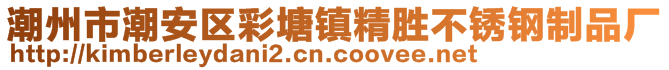 潮州市潮安区彩塘镇精胜不锈钢制品厂