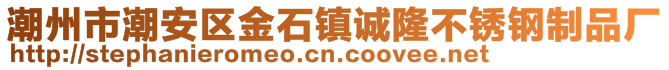 潮州市潮安區(qū)金石鎮(zhèn)誠隆不銹鋼制品廠