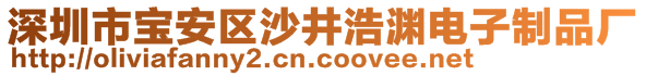 深圳市寶安區(qū)沙井浩淵電子制品廠