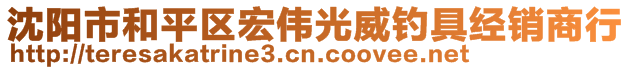 沈陽市和平區宏偉光威釣具經銷商行