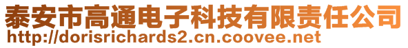 泰安市高通電子科技有限責任公司