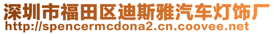 深圳市福田區(qū)迪斯雅汽車燈飾廠