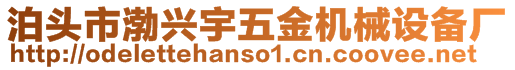 泊頭市渤興宇五金機(jī)械設(shè)備廠(chǎng)